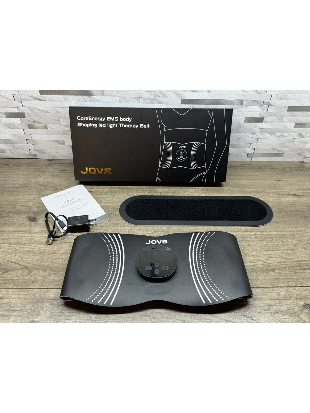 JOVS CoreEnergy EMS LED Light Therapy Belt, Portable 6 Settings Black -OPEN BOX